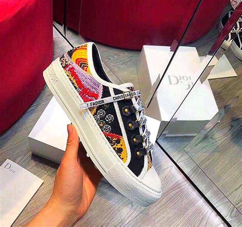 dior embroidered sneakers